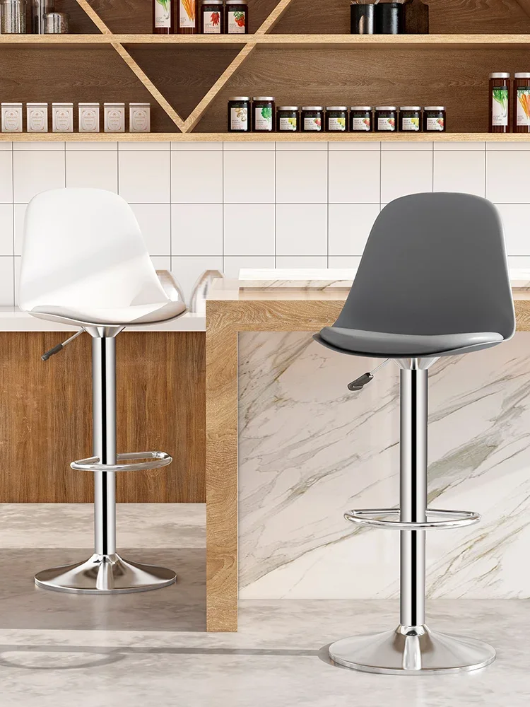 Bar chair lift bar chair modern minimalist high footed stool household rotating bar chair front desk cashier backrest  stool