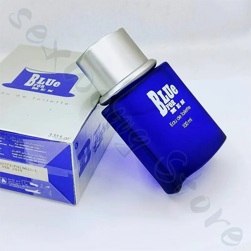 Perfume masculino azul, arábia do oriente médio, fragrância de longa duração, cobre odor, 100ml, perfume corporal hormonal masculino