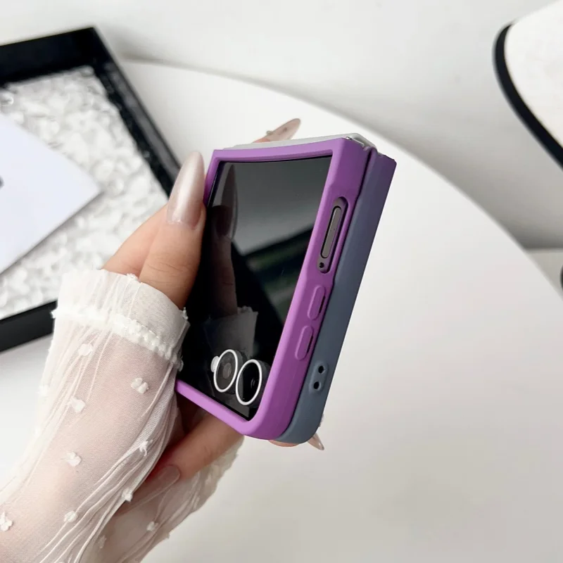 Luxuriöse Gradient-Soft-Silikonhülle für MagSafe Magnetische Handyhülle für Samsung Galaxy Z Flip 8 7 6 5 4 3 Z Flip 7 FE Stoßfeste Abdeckung – Detail 13
