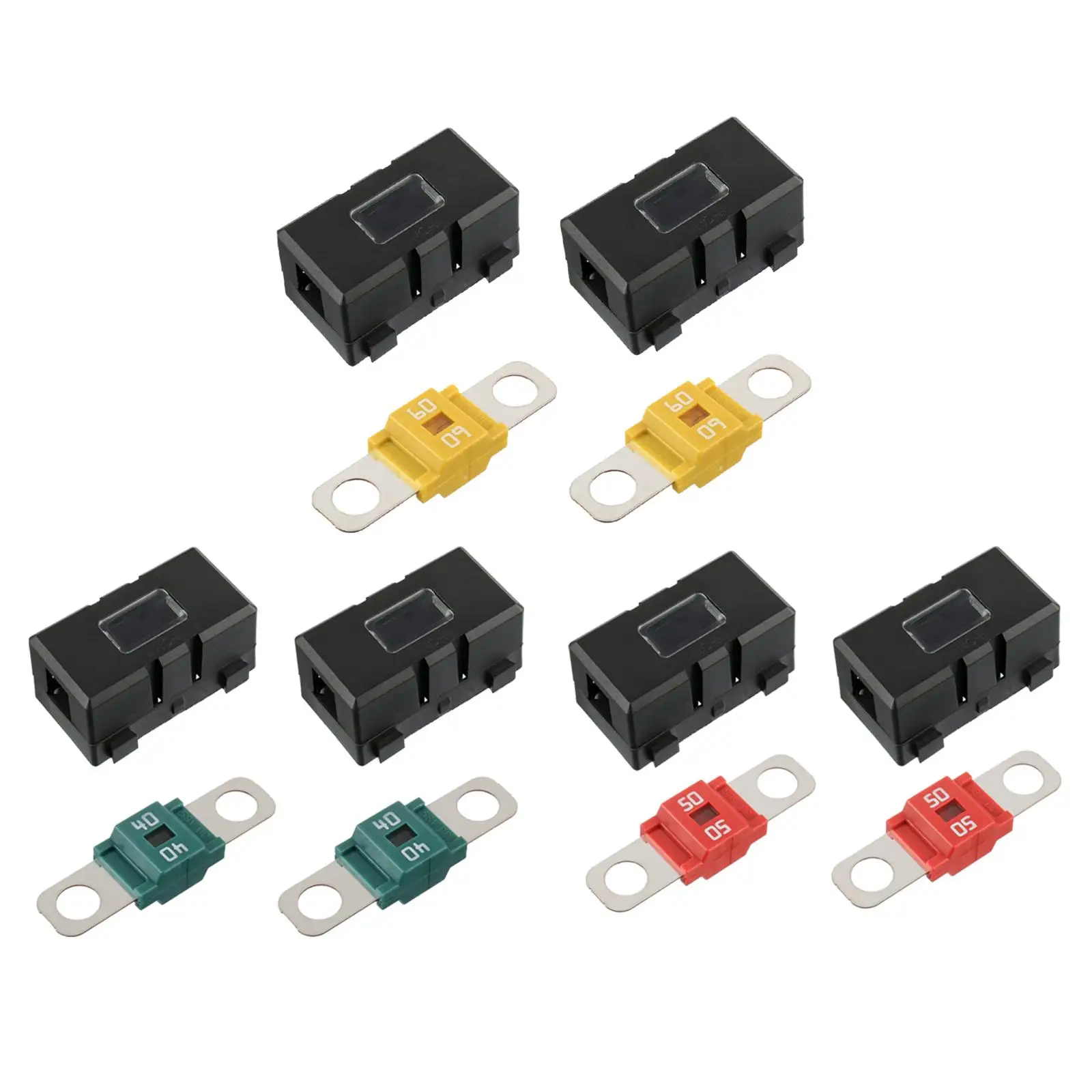 car Fuse Holder 200A Max Circuit Protection 58V DC Nylon PA66 for Fuses Construction Vehicles cars Caravans