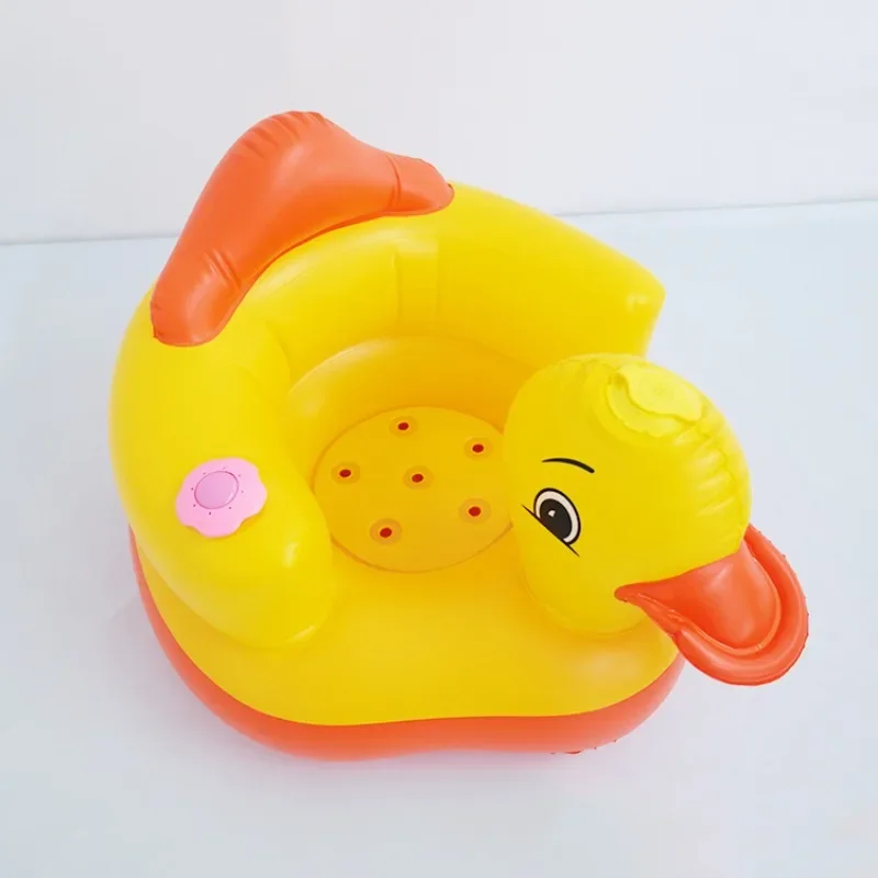 Inflatable Yellow Duck Baby Seat Thickened Safety Chair for Infants Learning Sit Up Indoor Sofa Floor Support Seat for Toddlers view 6