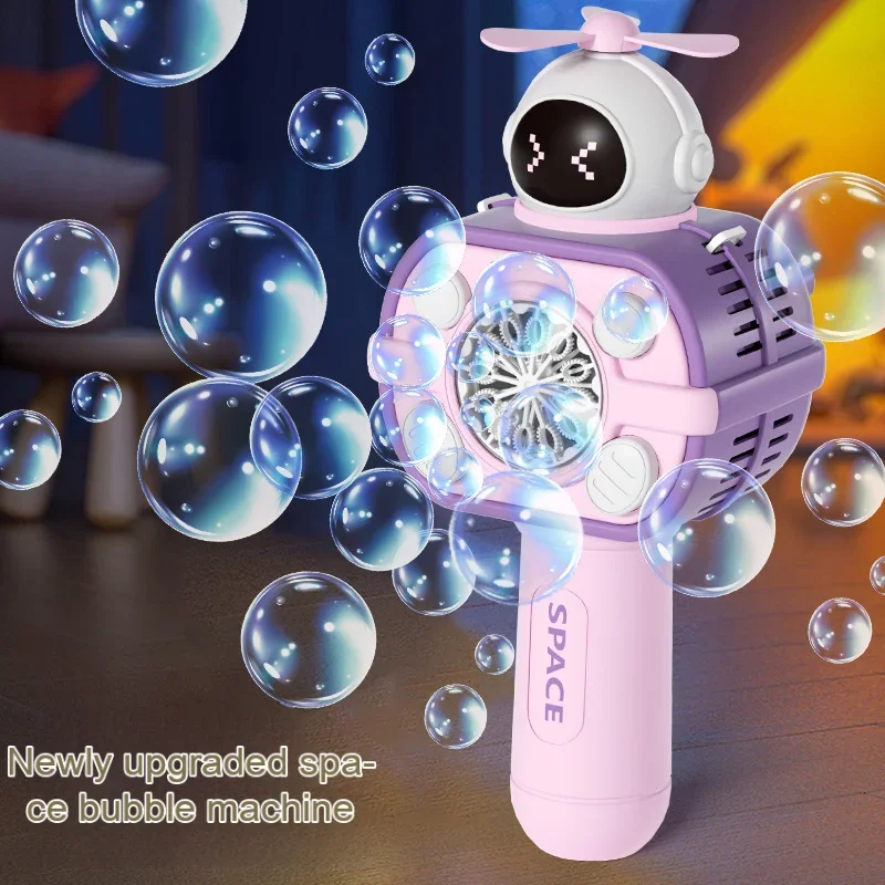 Hot Bubble Machine Populaire Beroemdheid Blazen Volautomatische Kinderen Handheld Bubble Gun Kid Elektrisch Licht Speelgoed Zonder Batterij