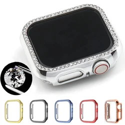 Diamond Cover For Apple Watch 10 Case 46mm 41mm 45mm 44mm 40mm 42mm Accessories Bling Bumper Protector iWatch Series 9 8 SE 7 6