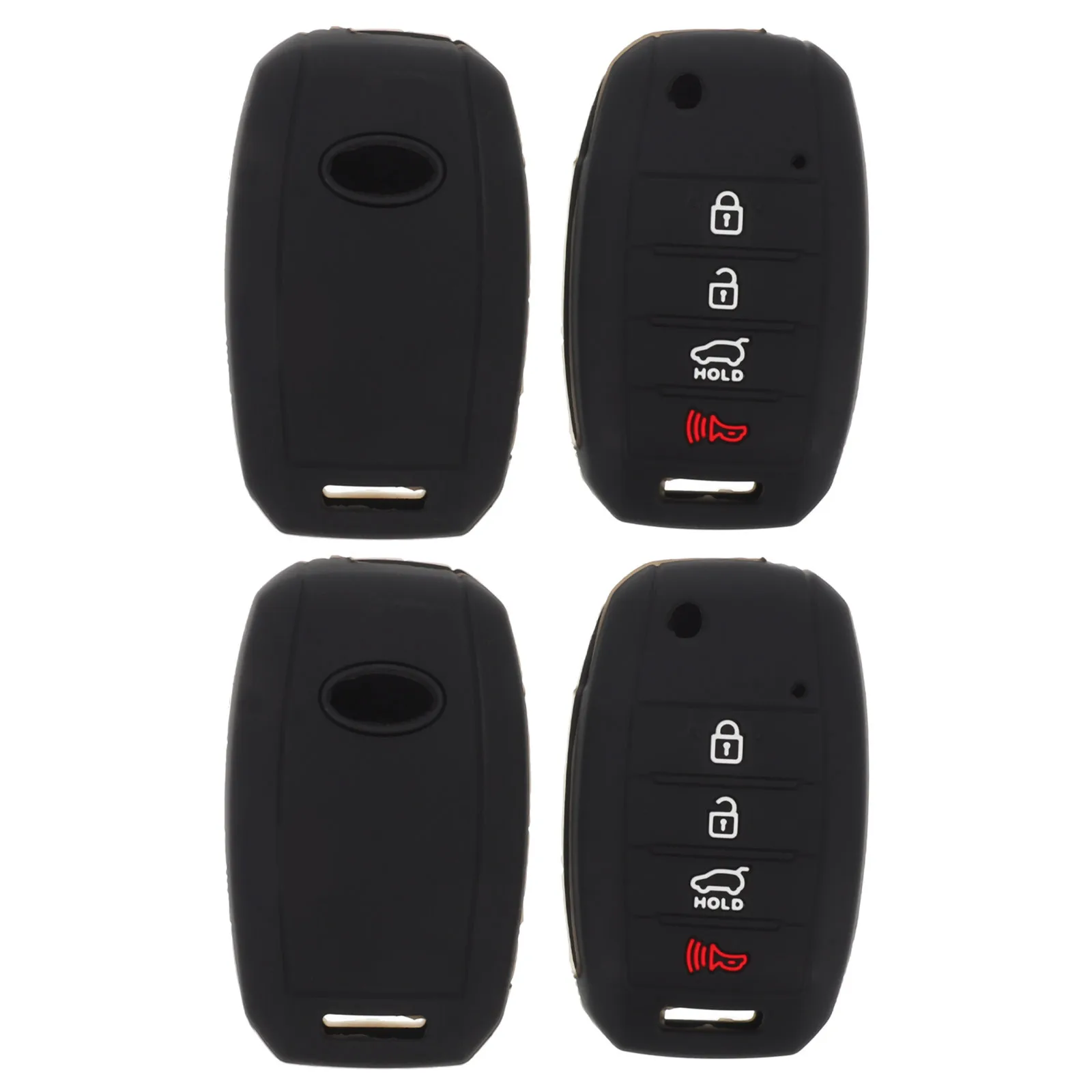 

4Pcs Car Key Fob Cover Silicone Protective Case Anti-Scratch Stylish Upgrade Easy Maintenance Reliable Shield Key Cover Fob