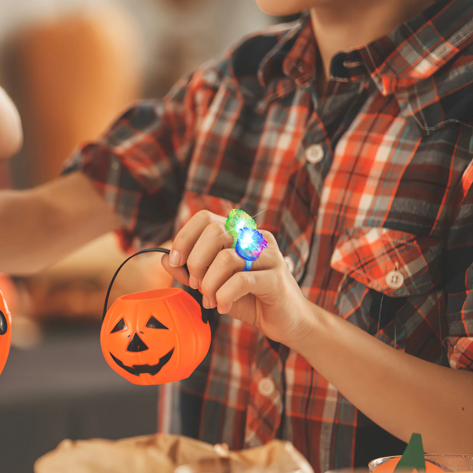 24 anillos de gelatina con LED parpadeantes para adultos y niños, dedo de fiesta brillante