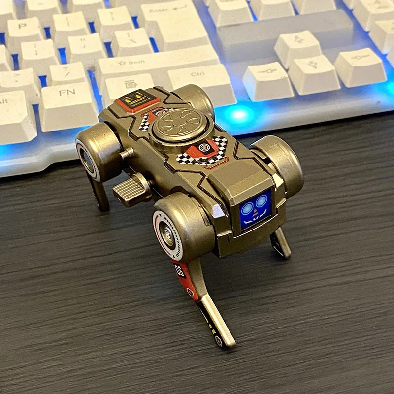3PCS Transforming Robot Dog Fidget Spinner 360 Rotating Deformable Robot Stress Relief Toy Adult Sensory Toys Birthday Gift