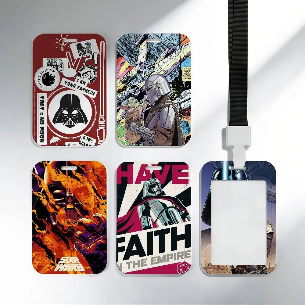 Porta Tarjetas de Identificación Escolar con Diseño de Anime y Manga de Star Wars, Estilo Cool, Protector para Tarjetas de Autobús y Comida, Fácil de Usar, Ideal para Regalo