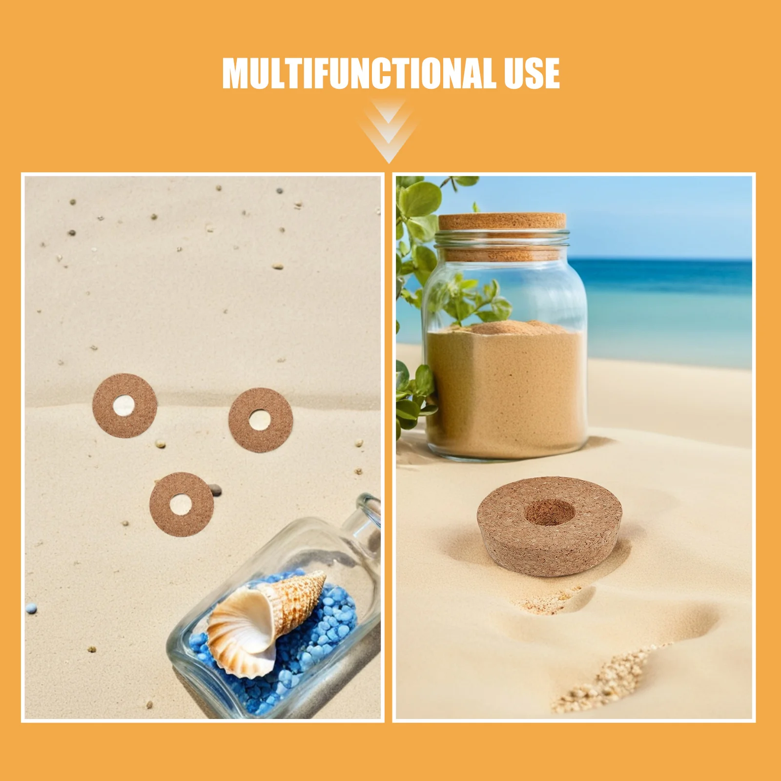 8 قطع من أغطية الفلين الخشبية مع فتحة لبرطمان زجاجي للمزهرية المائية - سدادات زراعة مهواة، توزيع غطاء مزهرية على شكل زهرة تررم #5