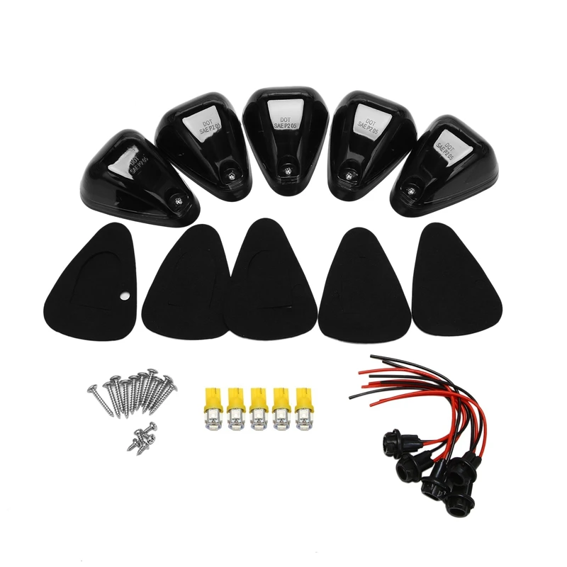 5X Cab Roof Top Marker Running Car Lights Set Lamp Lens Bulbs Signal For Truck SUV FORD Ect