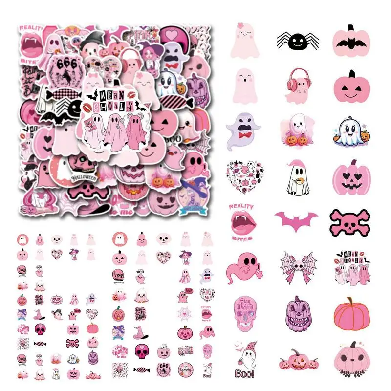 60pcs Halloween Stickers For Kids Waterproof Stickers Halloween Pumpkin Theme Stickers Holiday Party Stickers For Refrigerator