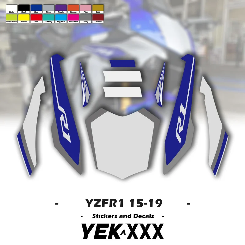 

YZF1000 For YAMAHA YZFR1 YZF-R1 2015-2019 OEM Replicas Metal Color Motorcycle Shell Fairing Full Car Sticker Decal