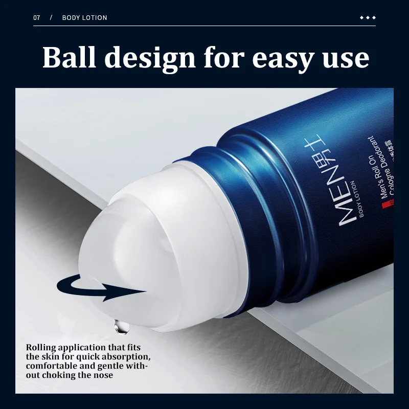 โลชั่นทาตัว VENZEN สำหรับผู้ชาย กลิ่นหอม ลดเหงื่อ ลูกกลิ้งโรลออน สดชื่น ซึมซาบเร็ว บำรุงผิว ลดกลิ่นกาย