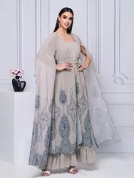 Eid Abaya Dubai Luxury Evening 2024 Summer Elegant Arabic Palestine Thobe Muslim Long Dresses Abayas For Women Islam Robe Femme