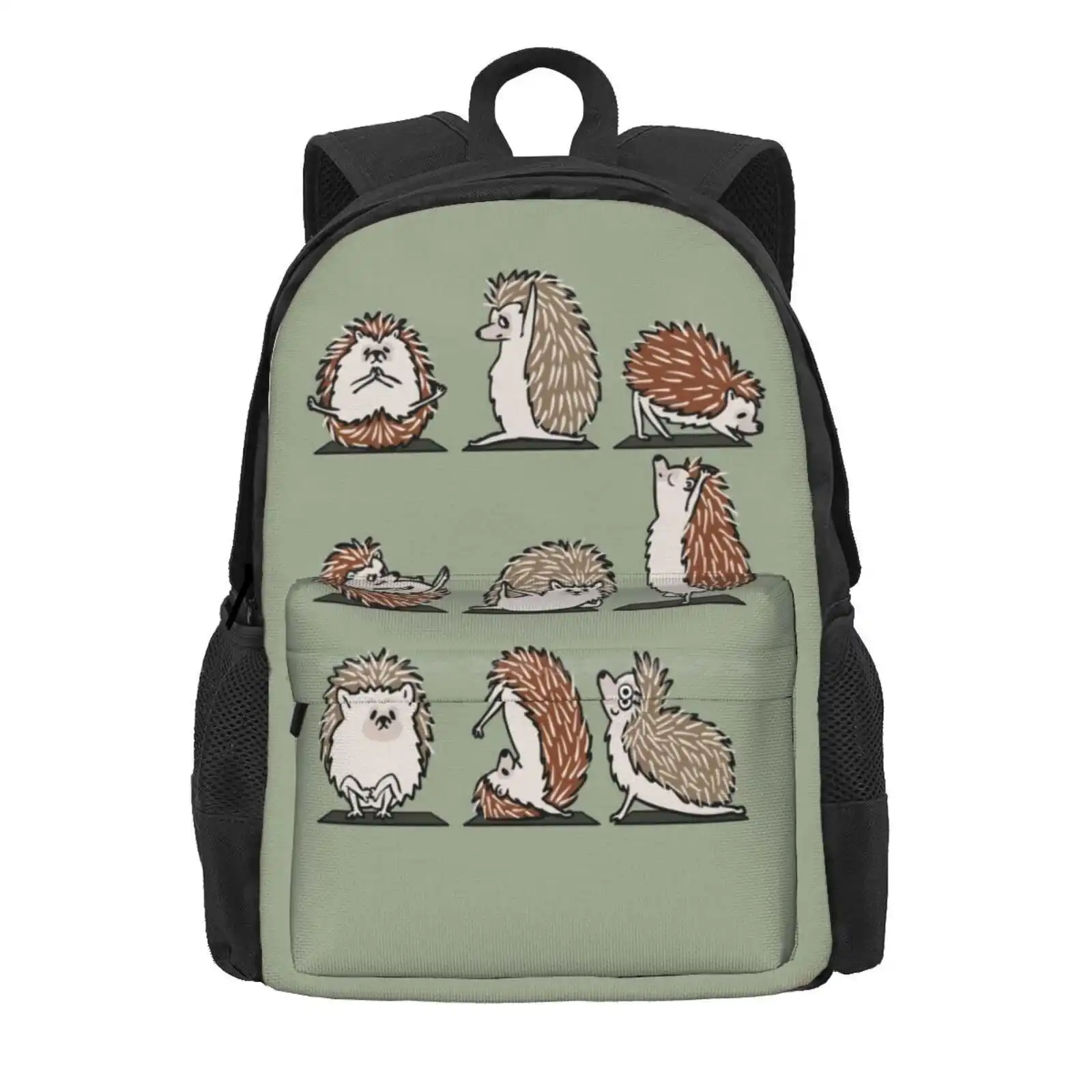 Hedgehog Yoga Hot Sale Schoolbag Backpack Fashion Bags Hedgehog Yoga