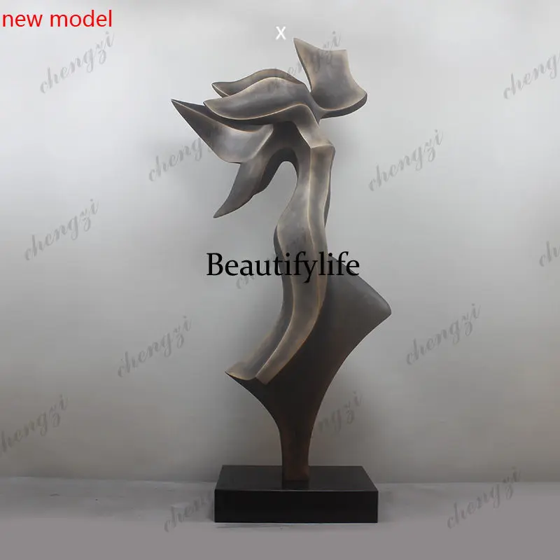 DD182  Extra large sculpture decoration, abstract decoration, light luxury jewelry, lobby courtyard floor ornament