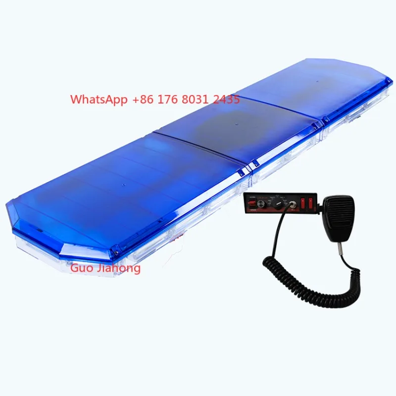 

220W Ultra-thin Blue Safety Ambulance Roof Emergency Alarm Led Flashing Light bar