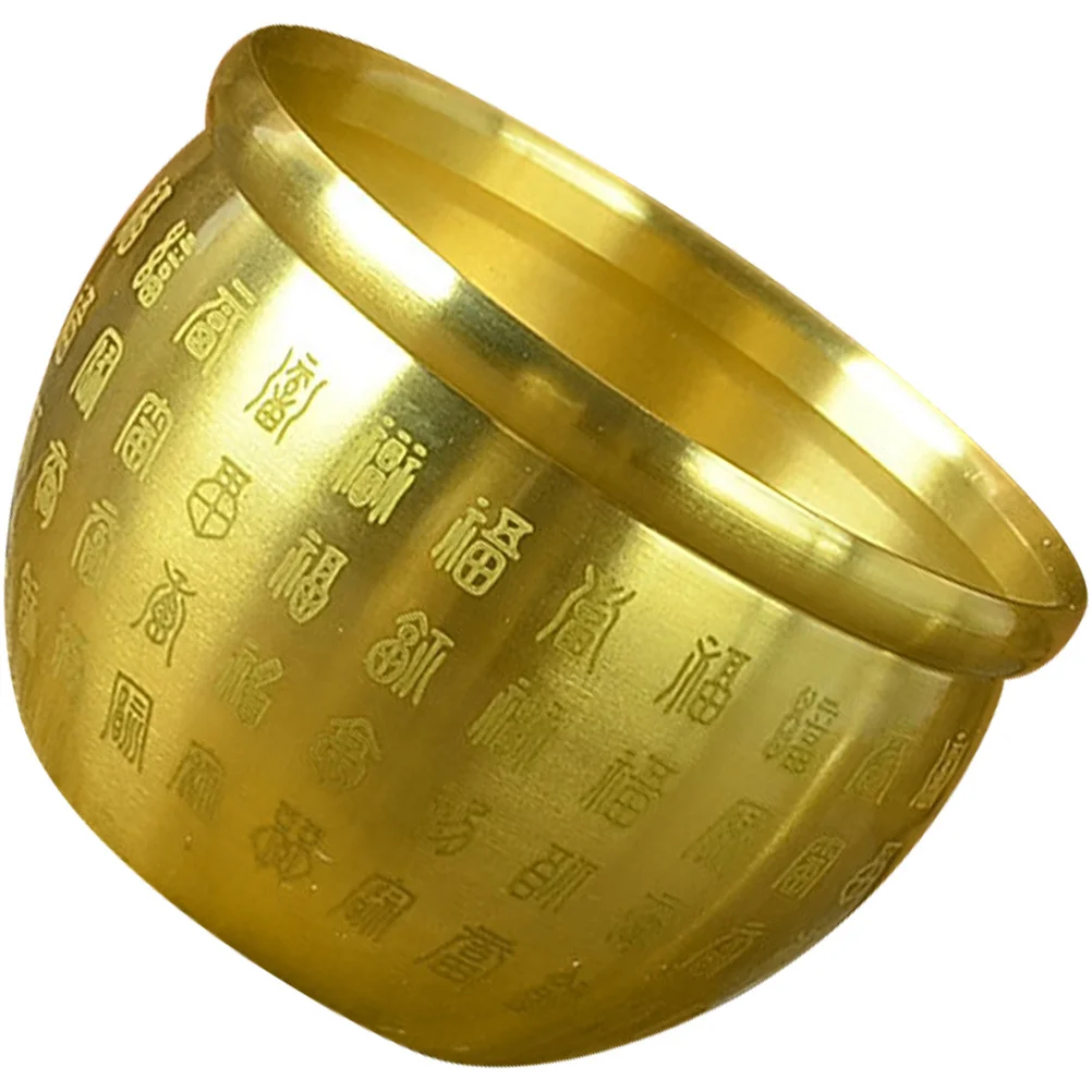 

Copper Feng Shui Bowl 6 Inch Desktop Decoration For Home Office Chinese Treasure Basin Wealth Luck Bowl Decorative Tabletop