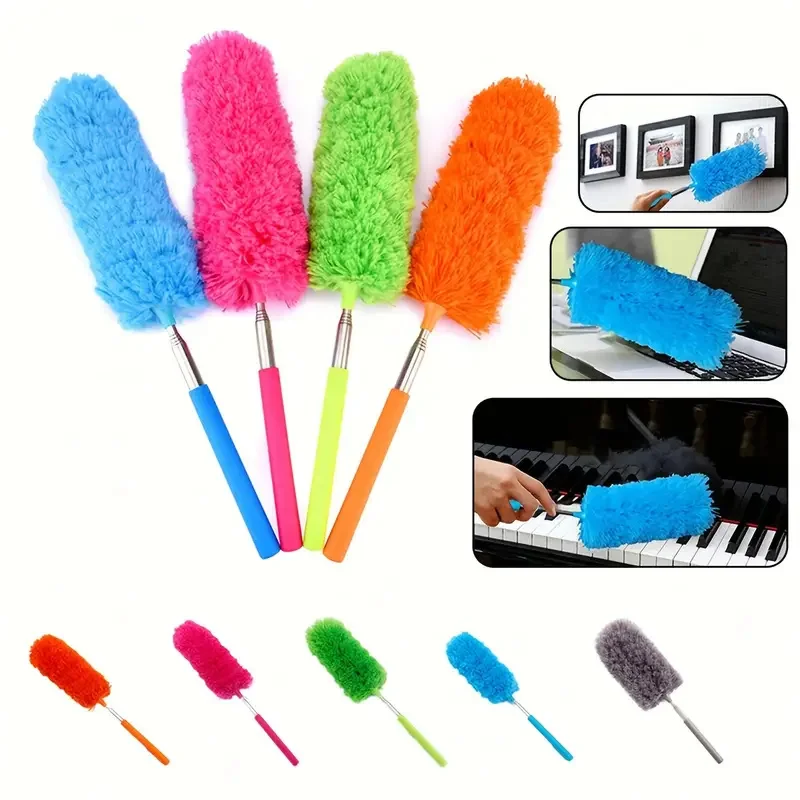 Microfiber Duster Brush Extendable Hand Dust Removal Cleaner Anti Dusting Brush Home Air-condition Feather Car Furnitur Cleaning