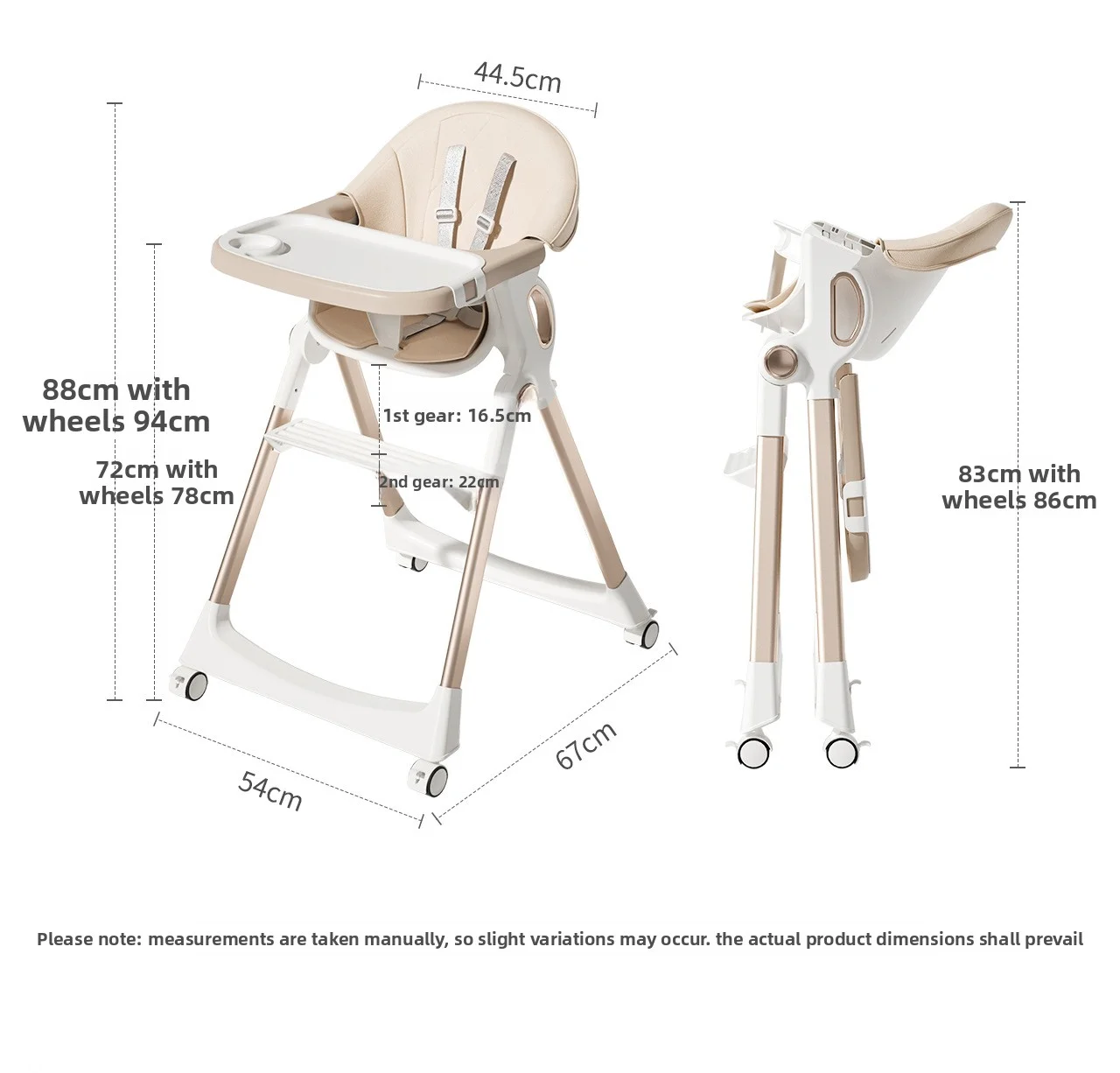Foldable & Portable Baby High Chair - Home Use Infant Growth Learning Seat, Multifunctional Dining Chair, Eco-Friendly & Durable