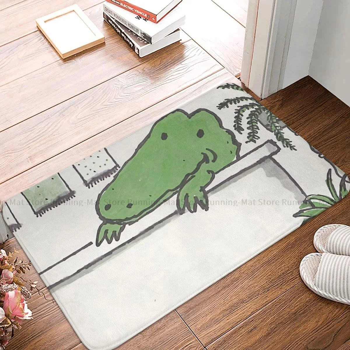 พรมเช็ดเท้ากันลื่น Lyle จระเข้ Bath Up ห้องนั่งเล่นห้องนอนพรมกลางแจ้งพรมบ้านรูปแบบตกแต่ง