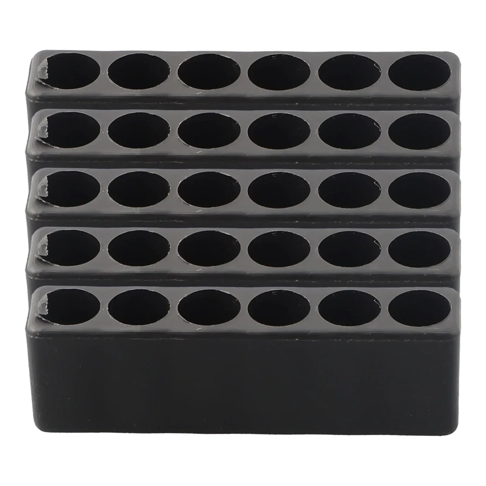 5Pcs Screwdriver Bit Holder 6 Hole 1/4 Inch Hex Shank Screwdriver Tool Plastic Screwdriver Drill Bits Storage Bar Tool Organizer