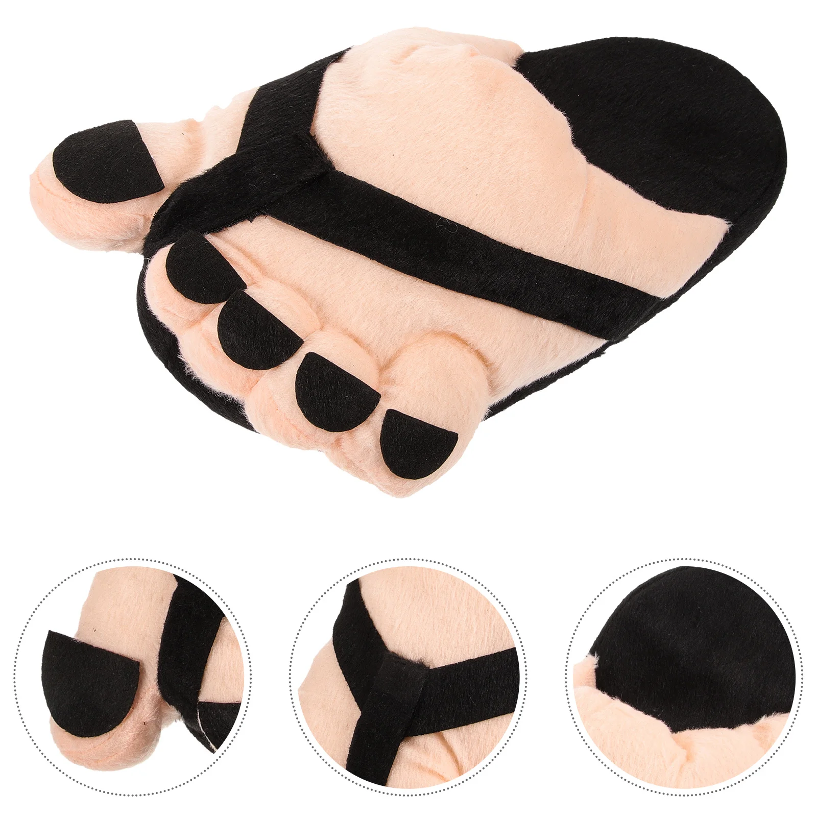 1Pair Giant Feet Costume Slippers Fun Five Toed Cosplay Slippers Halloween Party Favor Prop Giant Feet Slipper for Cosplay