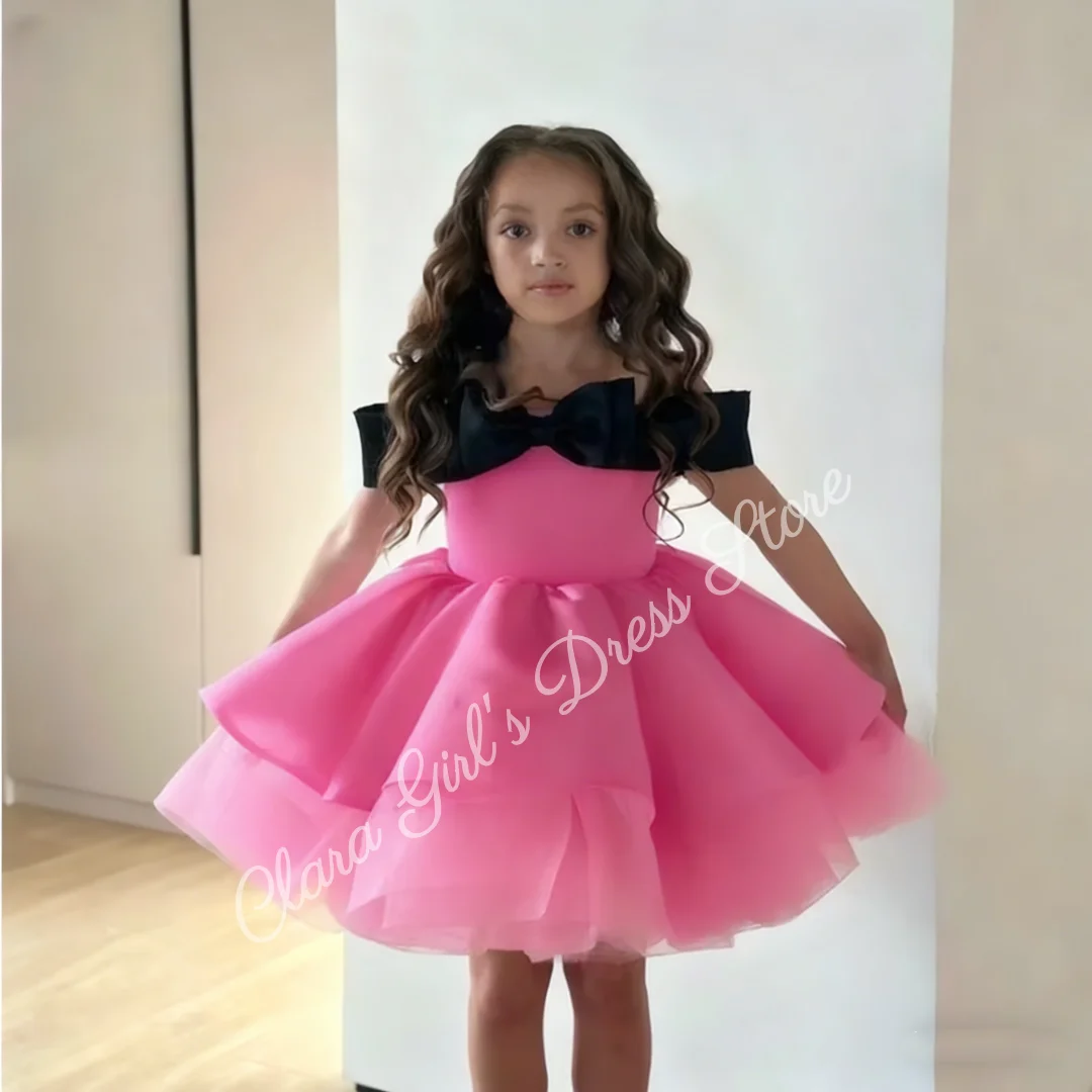 Прекрасное атласное пышное платье с цветочным узором для девочек-цветочниц для маленькой принцессы на свадьбу, конкурс красоты, вечерние бальные платья на день рождения