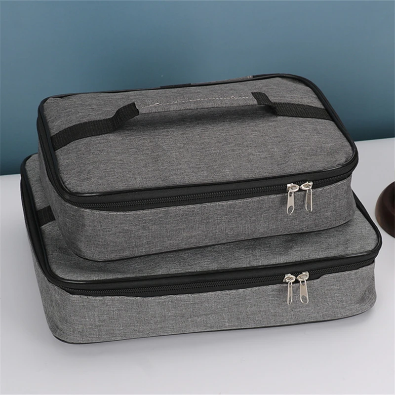 Square Insulated กระเป๋าใส่อาหารกลางวันสำหรับผู้หญิง Cooler Bento กระเป๋ากล่องอาหารแบบพกพาปิกนิกการจัดส่งอาหารคอนเทนเนอร์