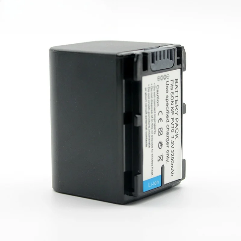 2PCS 2200mAh NP-FV70 Battery for Sony FDR-AX40/DEV-30/PJ675 Camcorders High Capacity Rechargeable Li-ion Replacement Power