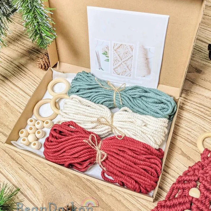 3Piece Macrame Woven Tree DIY Kit Woven Macrame Trees DIY Wall Hangings, Macrame Kits For Adults