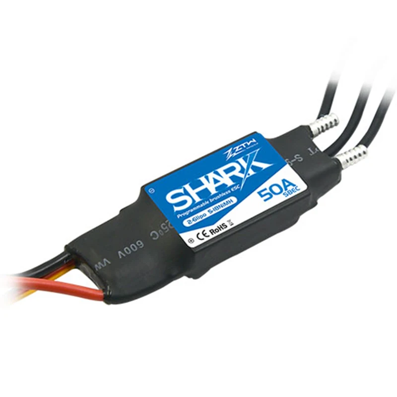 ZTW Shark 20A/30A/40A/50A/60A/70A/80A ESC Waterproof Bidirectional Water-cooling Brushless Speed Controller For RC Boat Marine