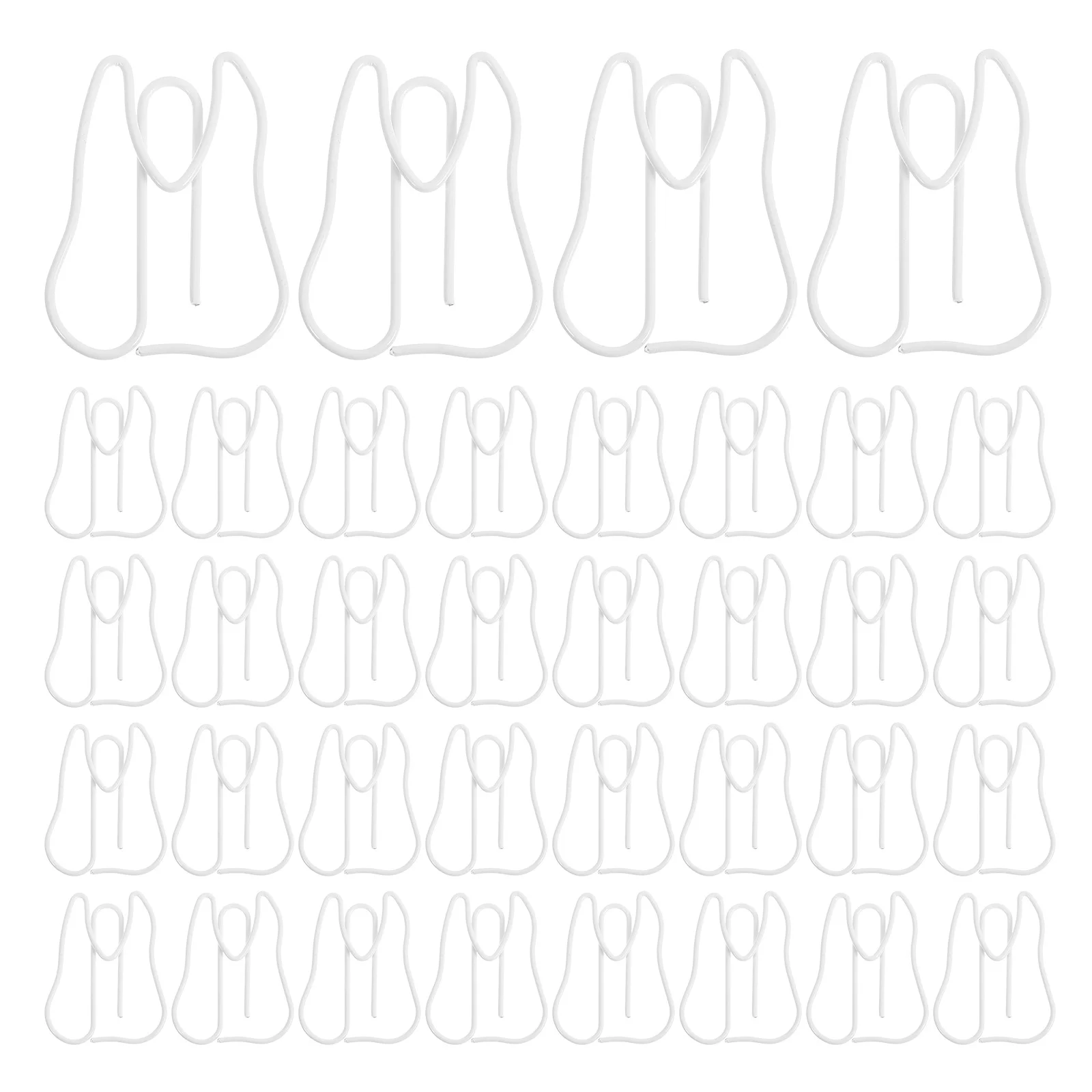 

100 Pcs Teeth Paper Clip Document Organizing Paperclips Human Body Funny Office Stationery Plastic Bookmarks for Clamping