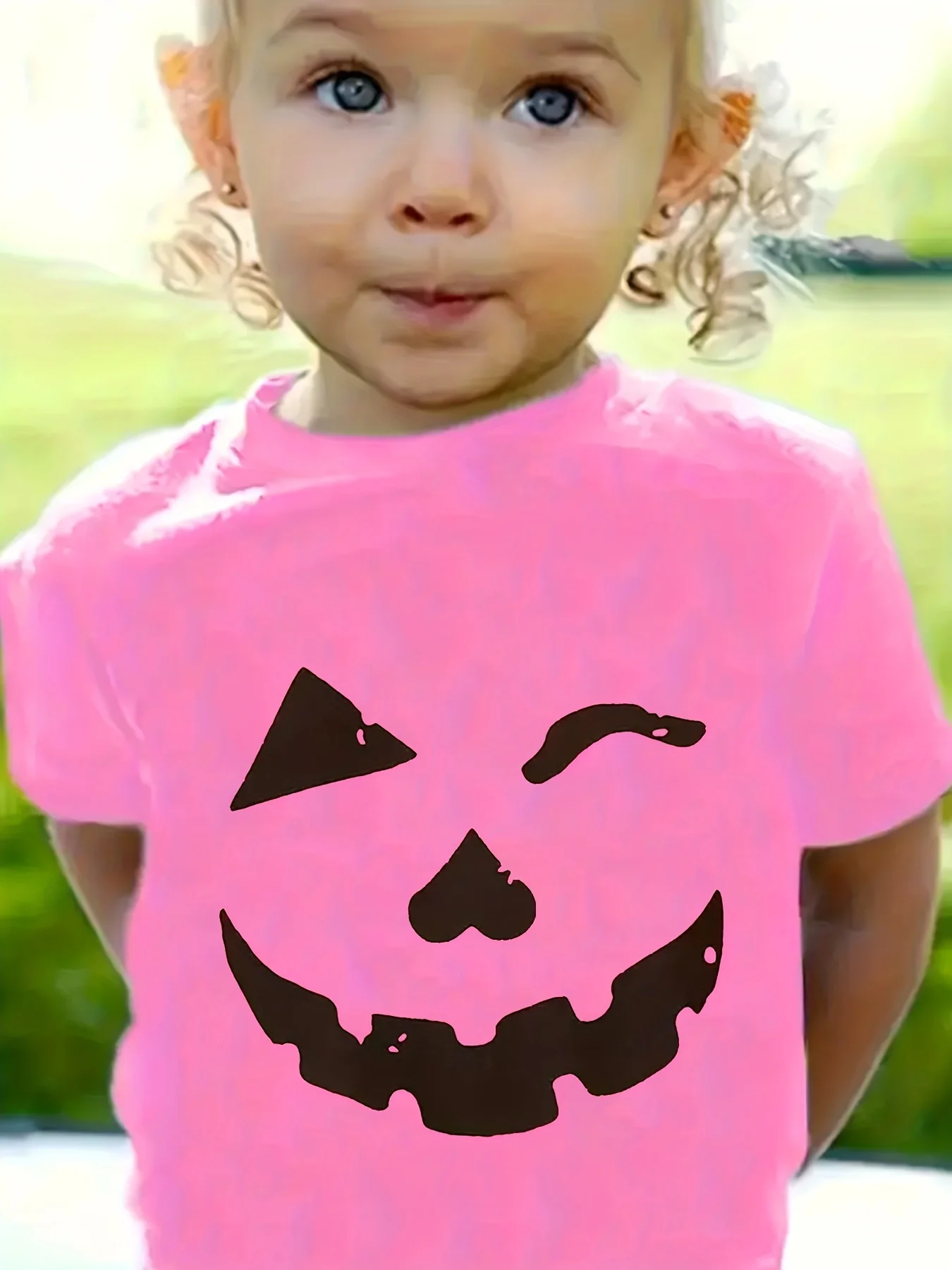 2024 New Kids Girl O-Neck T-shirt Little Girls T Shirts Halloween 3d Print Short Sleeve Kids Fashion Street Summer Tops Clothing