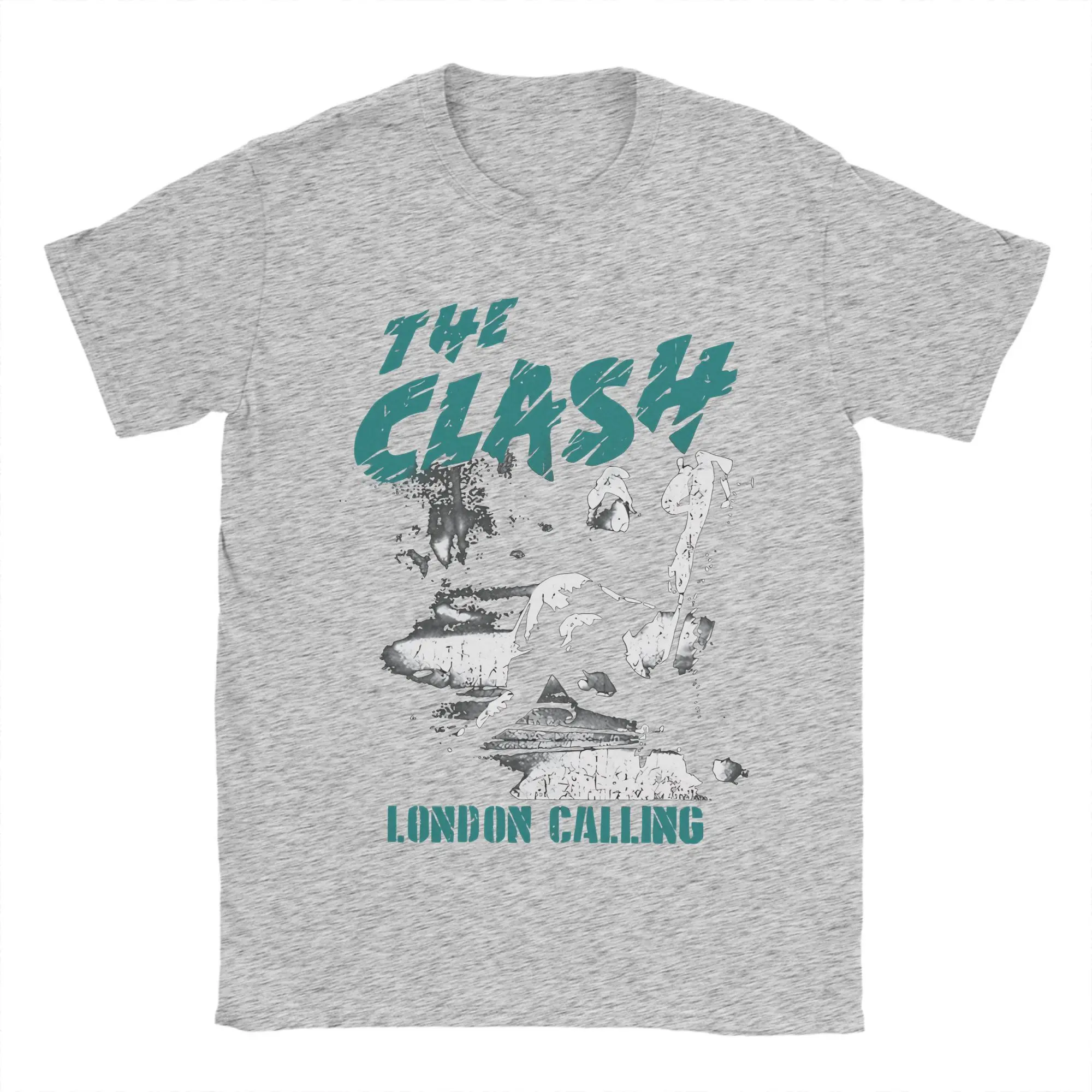تي شيرت The Clash London Calling للرجال والنساء تي شيرت عتيق برقبة دائرية تي شيرت بأكمام قصيرة