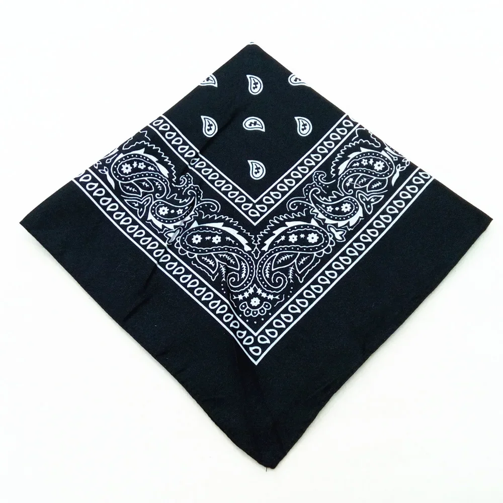 55cm Unisex Men Women Bandana Hairband Cowboy Mens Biker Sports Headwear Wrist Hairwrap Paisley Head Wrap Square Scarf