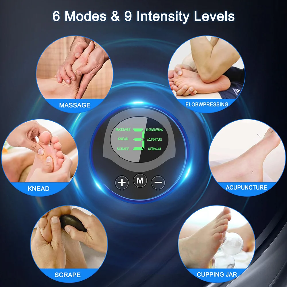 Rechargeable Mini Massager for Elderly Foot Therapy EMS Portable Pulse Household Sole Relaxation Massager for Men and Women