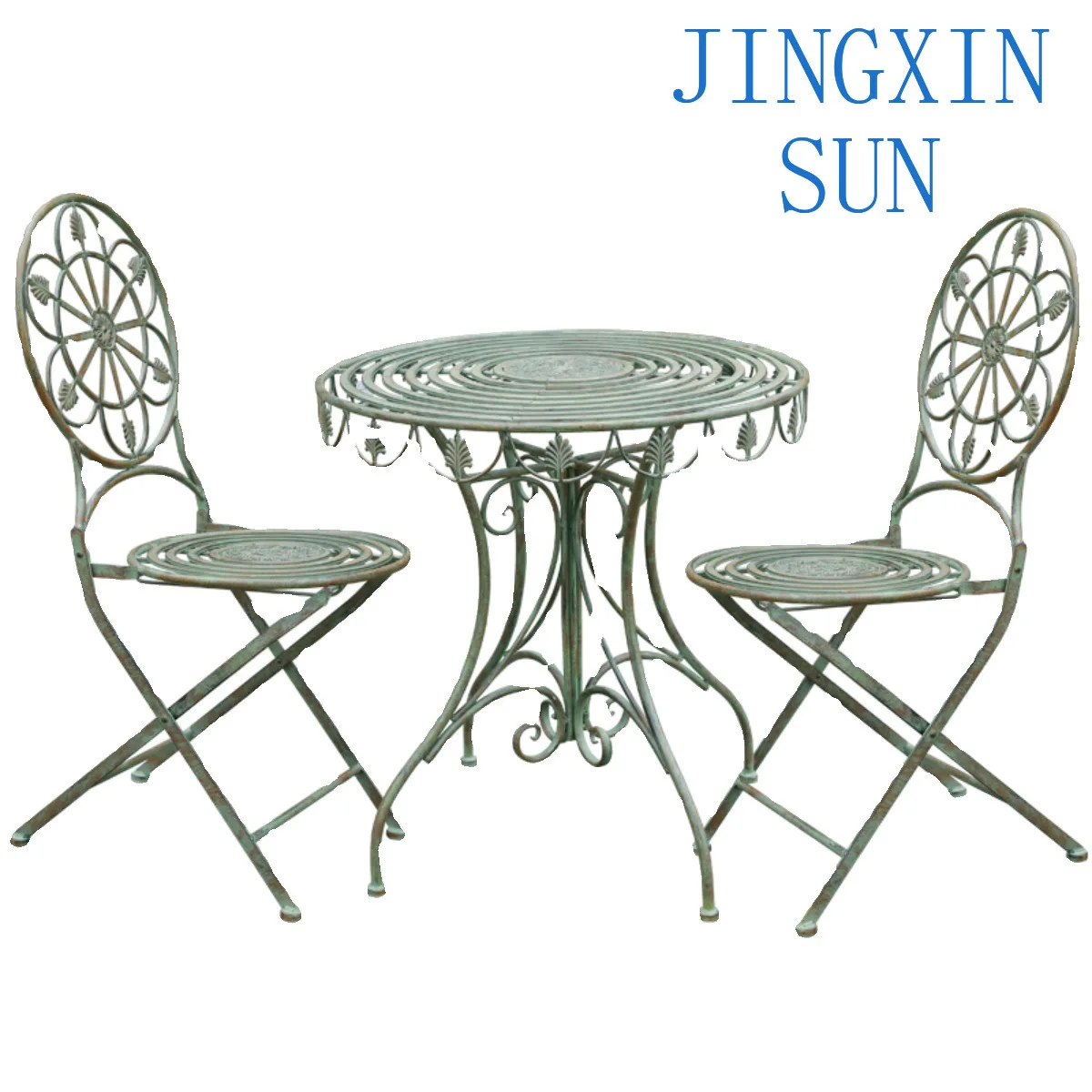 6R production order retro old wrought iron garden outdoor garden chairs outdoor terrace chairs decoration European style