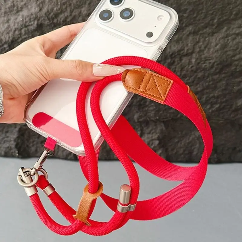 Phone Camera Lanyard for Commute Errands with Wide Shoulder Band, Rope Line, and Metal Hook Parts for Daily Use K1KF