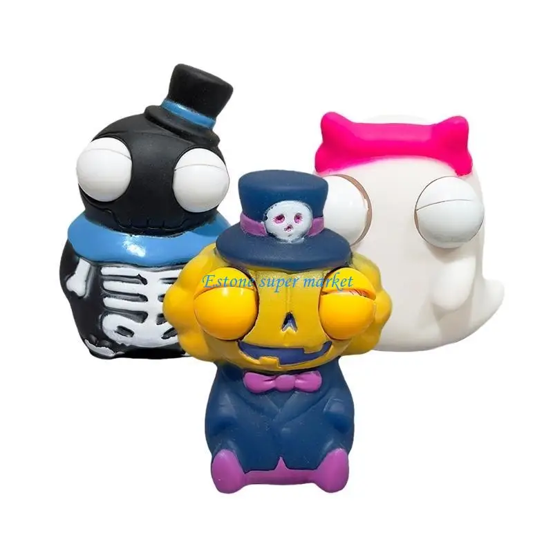 090B Novelty Eyes Popping Prank Venting Toy Rebounding Funny Squeeze Halloween Theme Squeeze Toy Photo Props