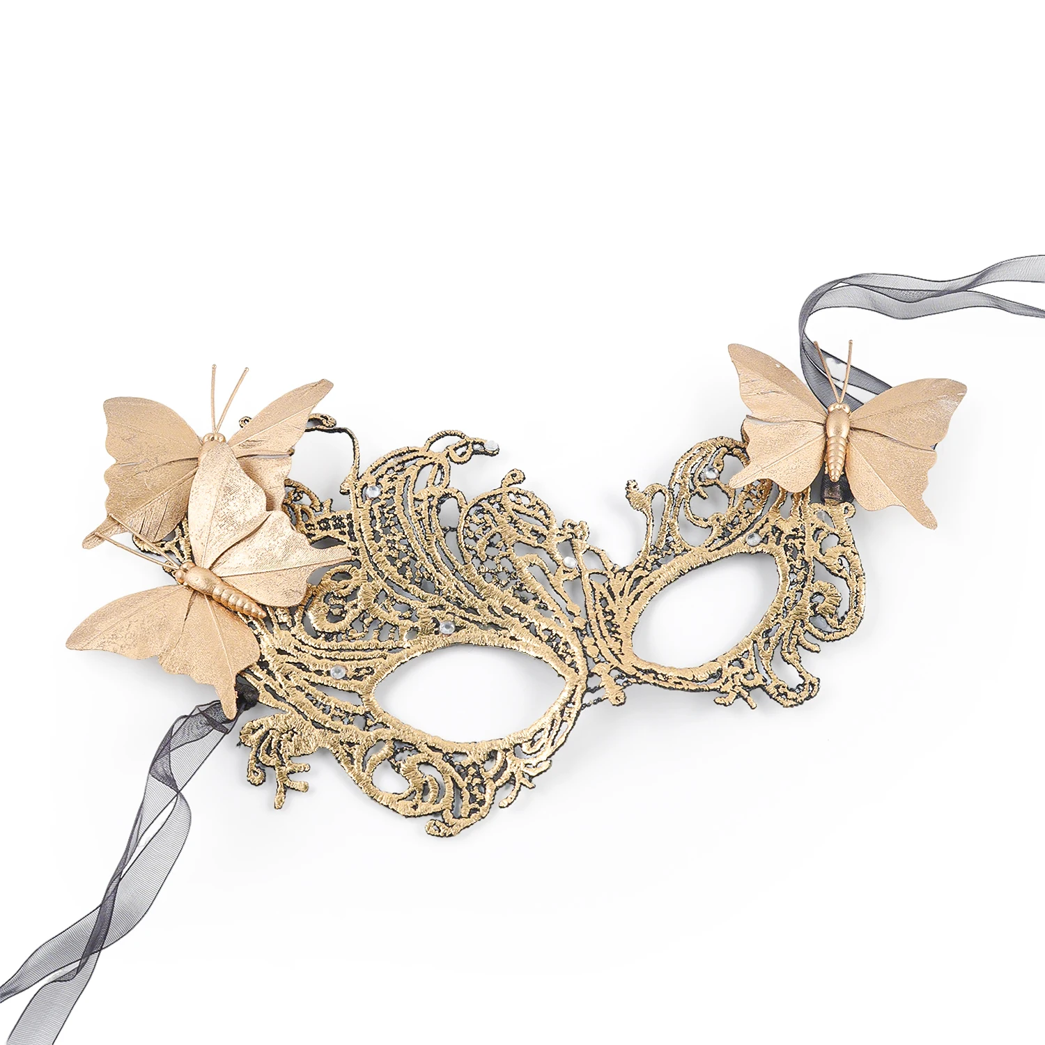 Demi-masque de princesse papillon en dentelle romantique pour femmes, masque pour les yeux Sexy, accessoire de bal pour fête d'halloween pour adultes