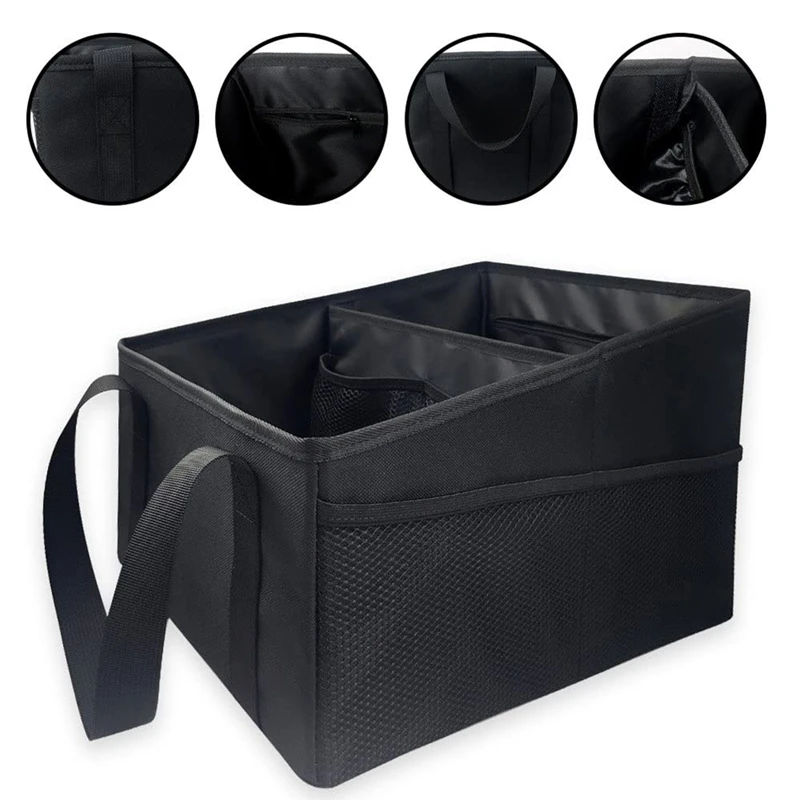 Car Boot Organiser Seat Front Seat Organiser Storage Boxes Large Capacity Portable Compact Simple Black image 4