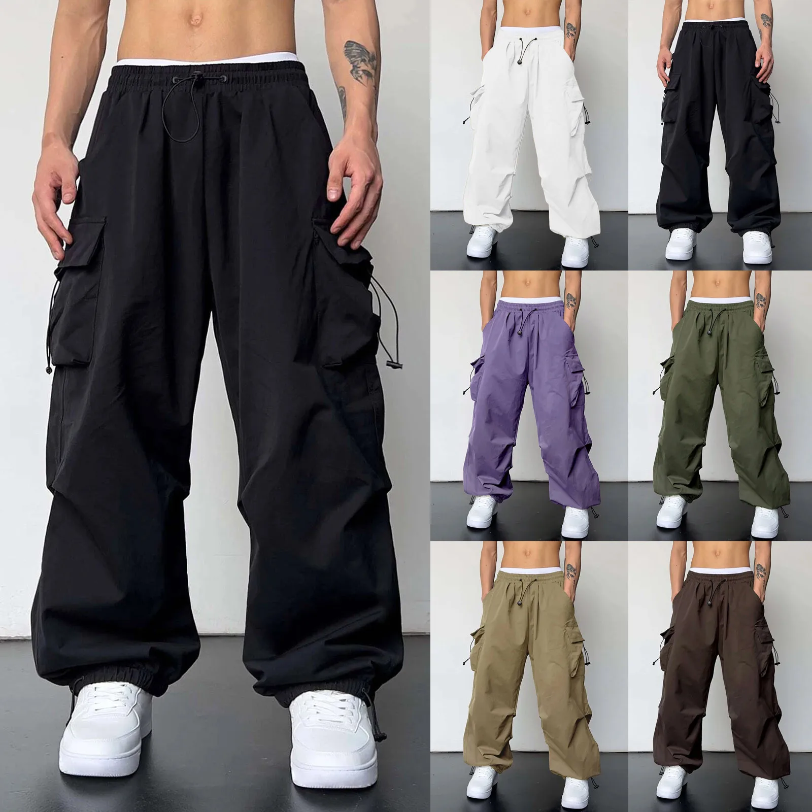 

Man pants sweatpants gym Workwear Sportswear tracksuit luxury baggy straight Joggers summer y2k Trousers Big-size pantalones