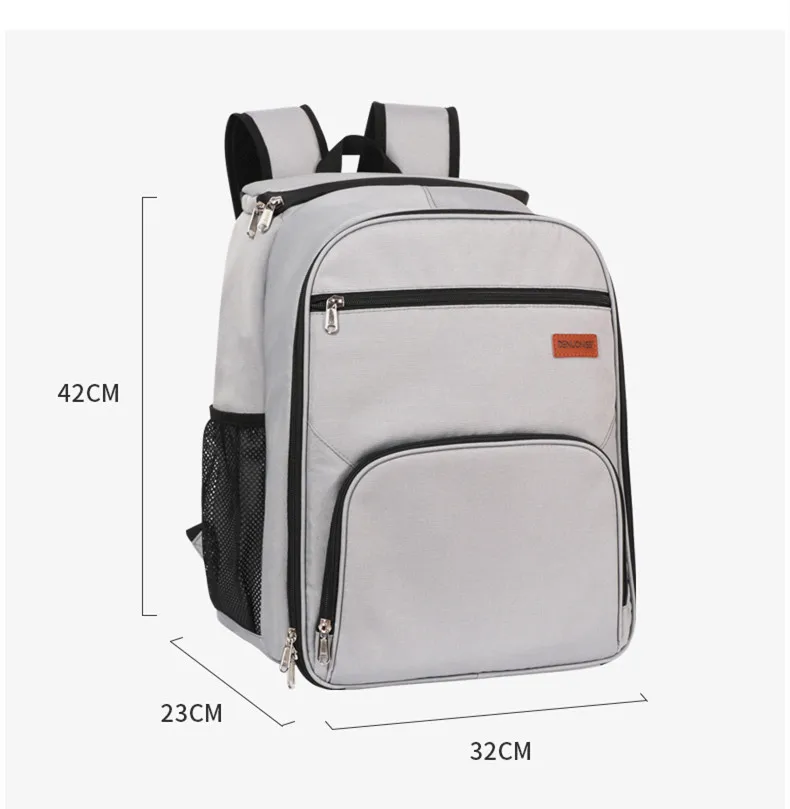 DENUONISS Refrigerator Bag Soft Large 24 Cans Insulated Cooler Backpack Thermal Isothermal Fridge Travel Beach Beer Bag