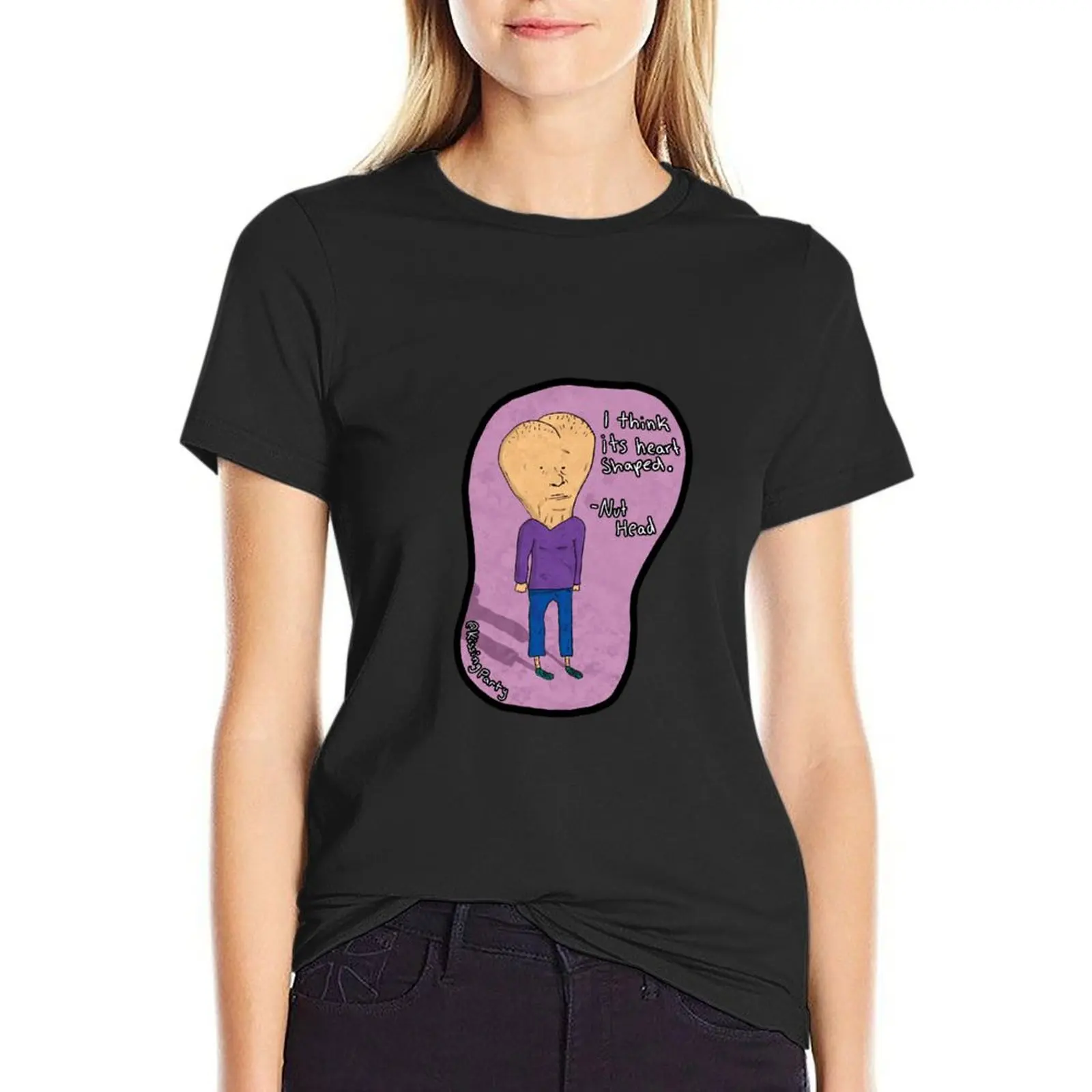 

Nut Head T-Shirt sports fans summer top plus sizes t-shirts for Women cotton
