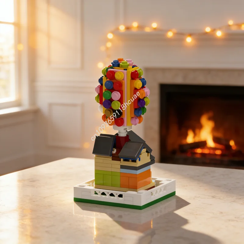 185 قطعة من مكعبات البناء على شكل منزل ديزني، هدايا عيد الميلاد، أفكار تعليمية إبداعية للأطفال