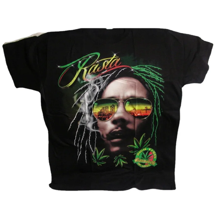 MARIJUANA LEAF WEED CANNABIS RASTA BOB MARLEY DREADLOCKS T-Shirt. Summer Cotton Short Sleeve O-Neck Mens T Shirt New S-3XL