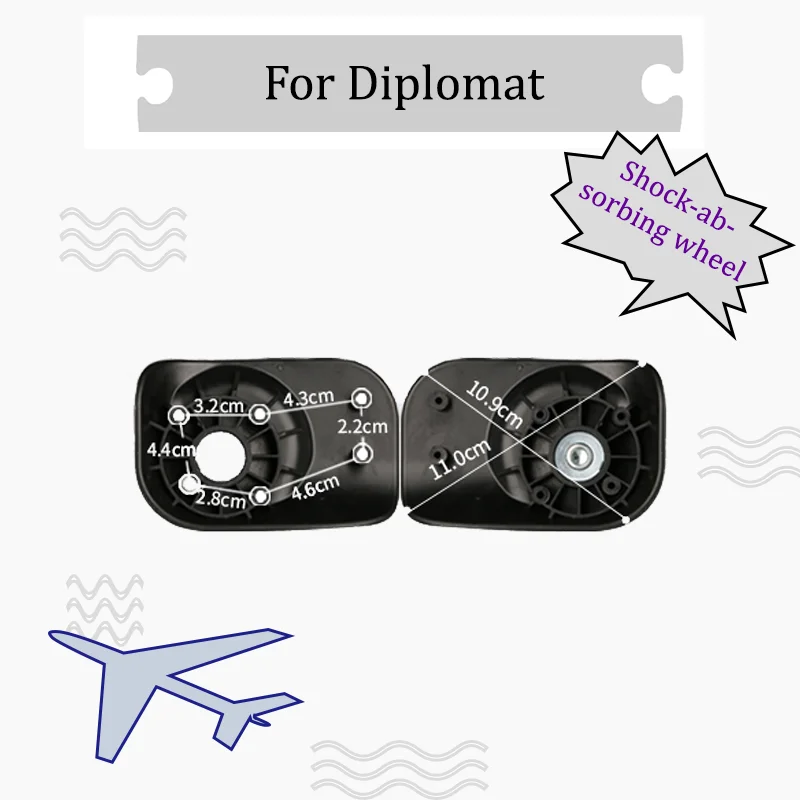 For Diplomat A-833 High Lmpact Suitcase Rollers - 4 Replacement Rollers Thick PU Material For Durability