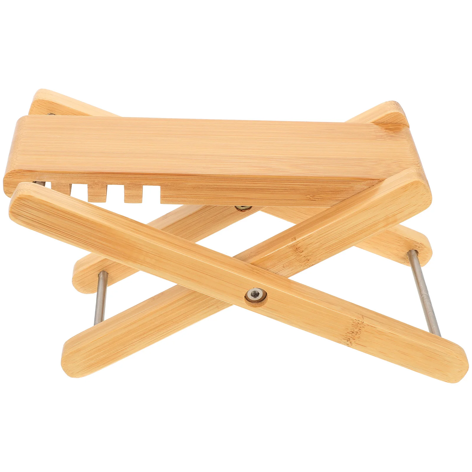 Taburete reposapiés de guitarra, reposapiés de bambú plegable ajustable de 6 niveles para práctica de guitarra, accesorio de soporte antideslizante estable