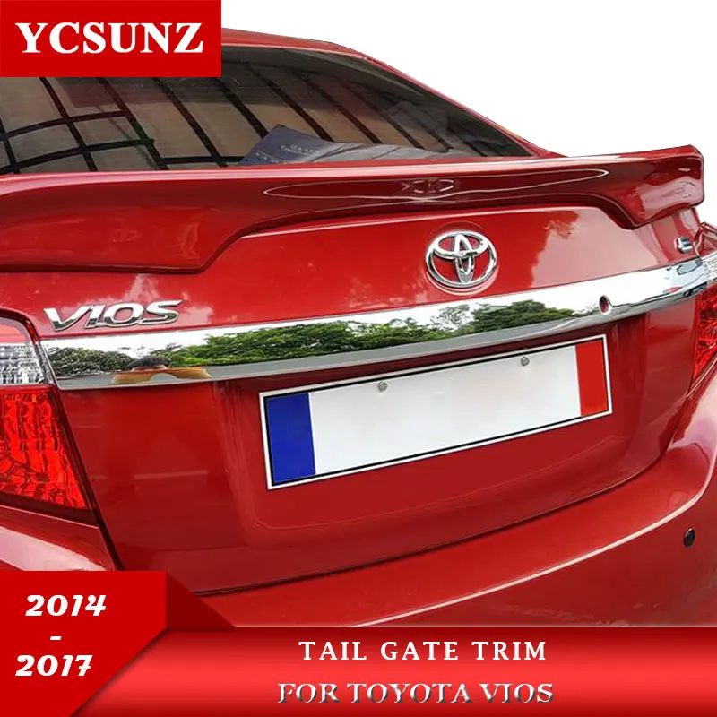 

ABS накладка на задние ворота для Toyota Vios 2014 2015 2016 автомобильные аксессуары внешние части крышки для Toyota Vios 2016 YCSUNZ