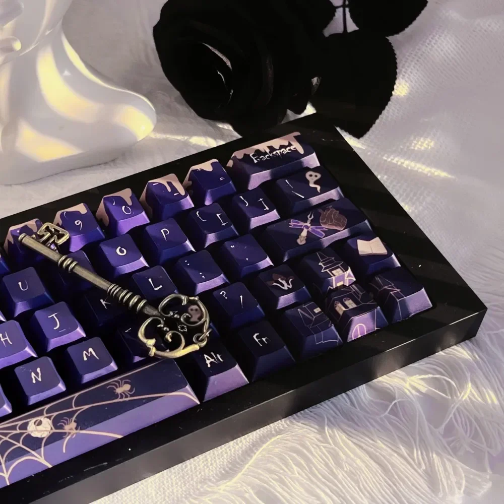 Keycaps met Halloween-thema PBT-sublimatietoetsen mechanisch toetsenbord met persoonlijkheid originele hoge volledige set